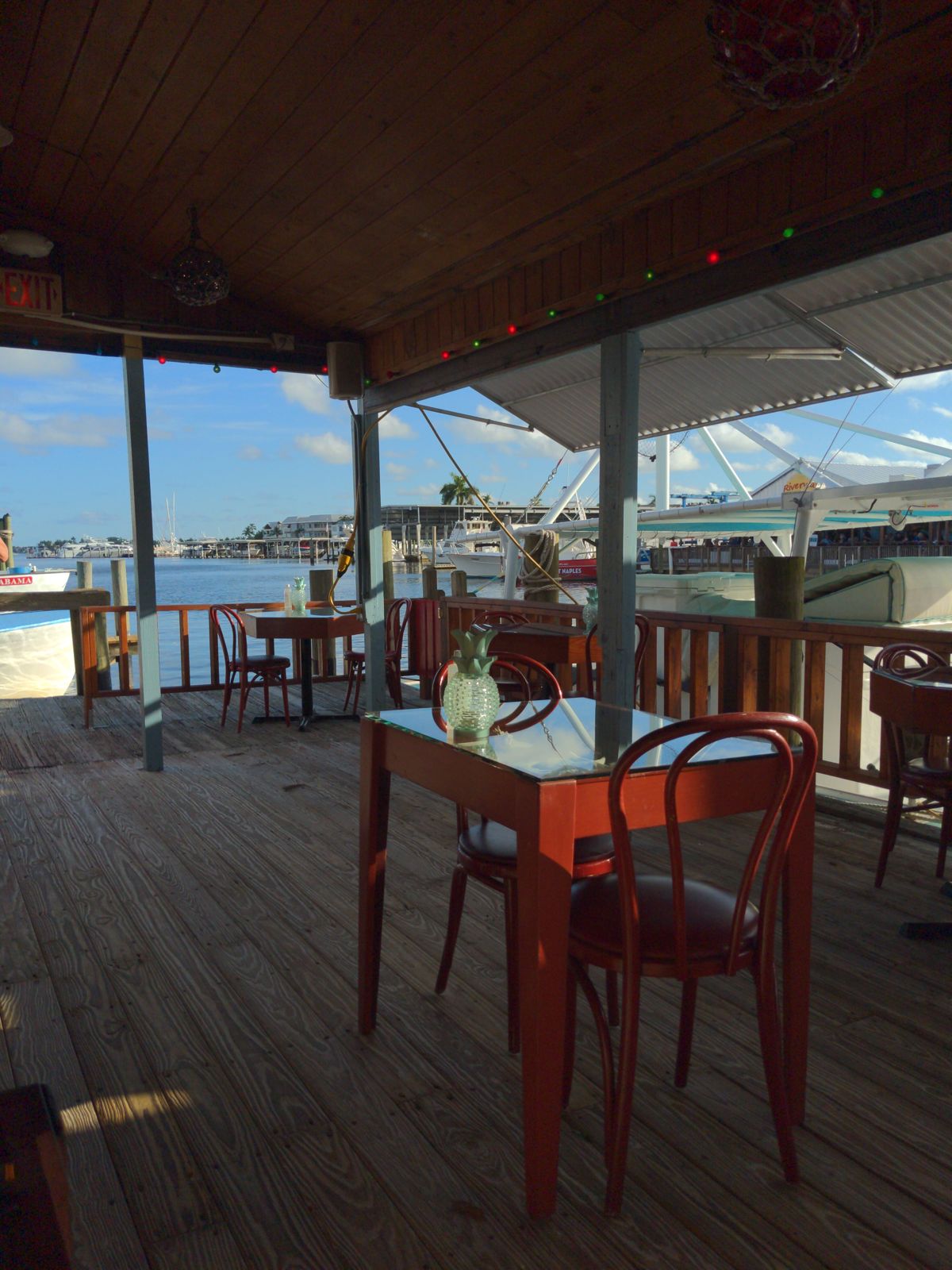The waterfront dining porch